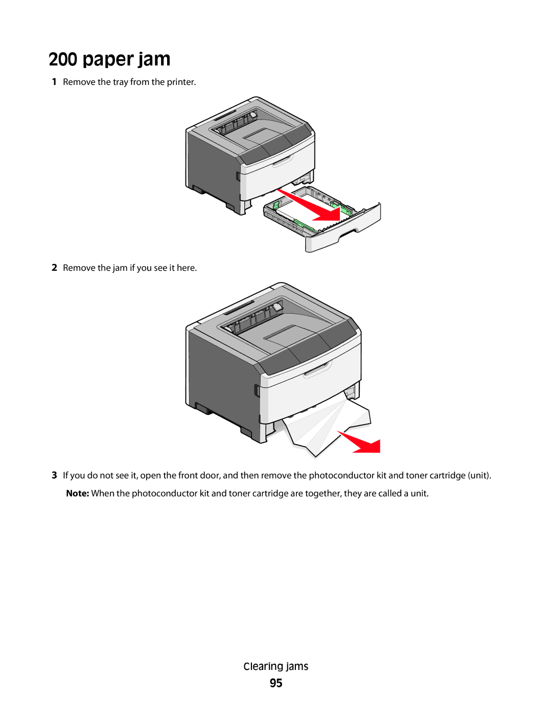 Lexmark 420, 430 manual Paper jam 