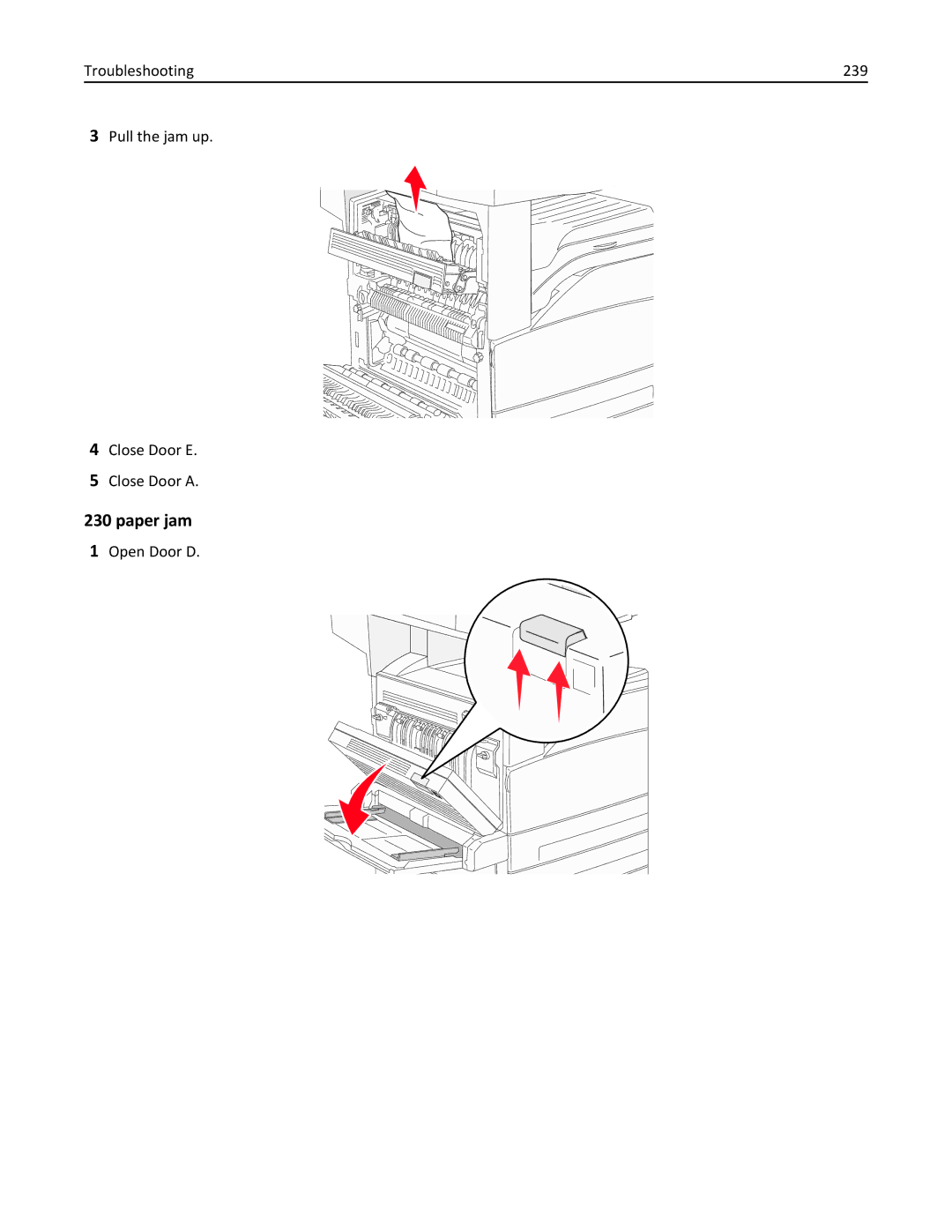 Lexmark 19Z0202, 432, 19Z0101, 632, 832, X860DE, X862DE, X864DE, 19Z4028, 19Z0200, 19Z0102 manual Open Door D 