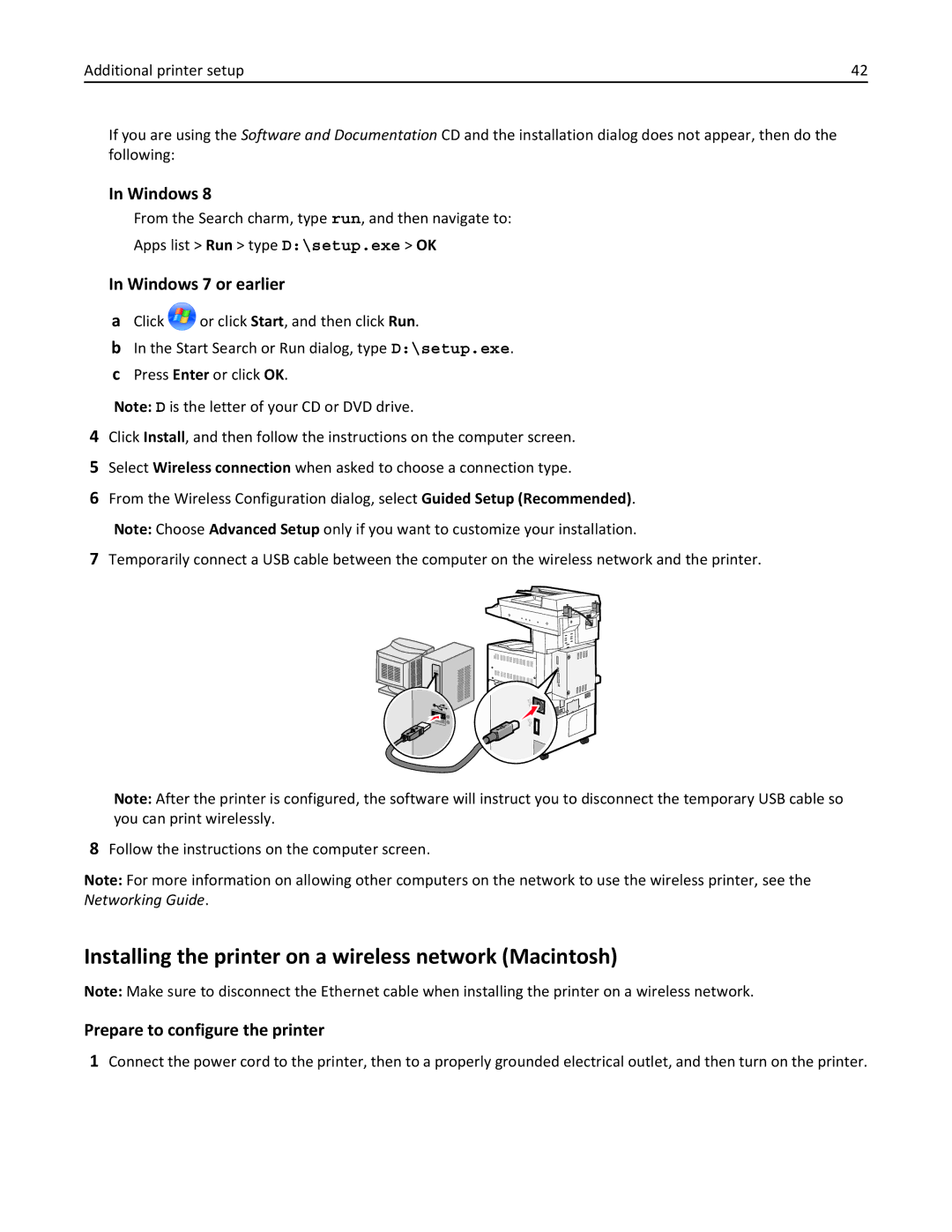 Lexmark 19Z0200, 432, 19Z0101, 632 Installing the printer on a wireless network Macintosh, Prepare to configure the printer 