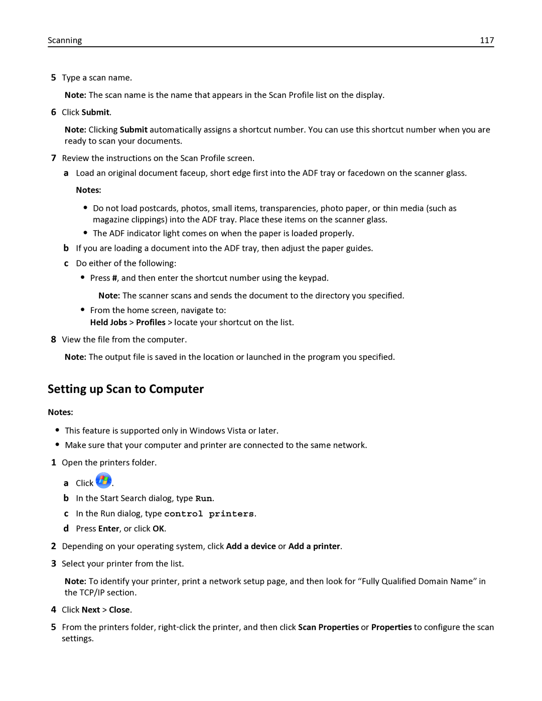 Lexmark 436 manual Setting up Scan to Computer, Click Next Close 