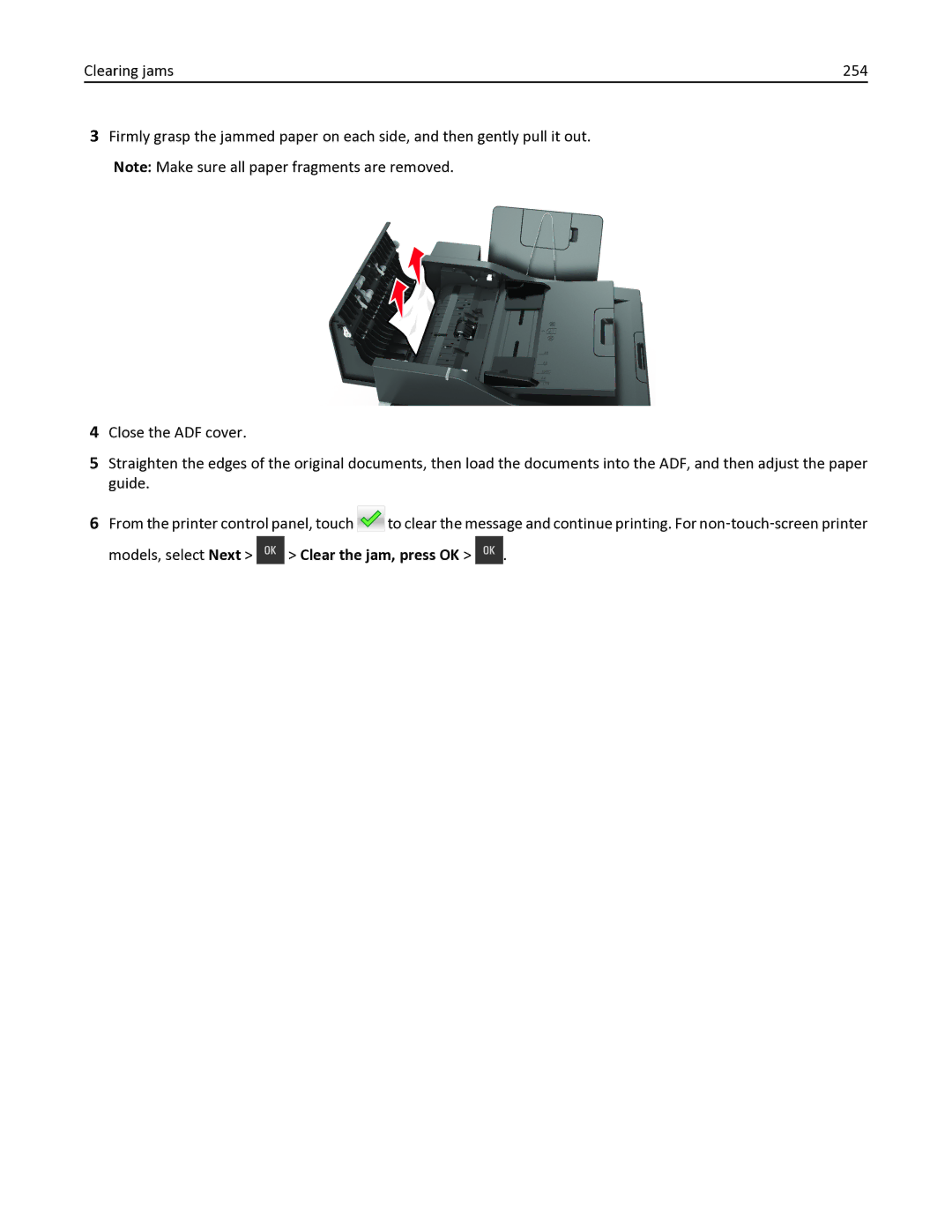 Lexmark 436 manual Models, select Next Clear the jam, press OK 