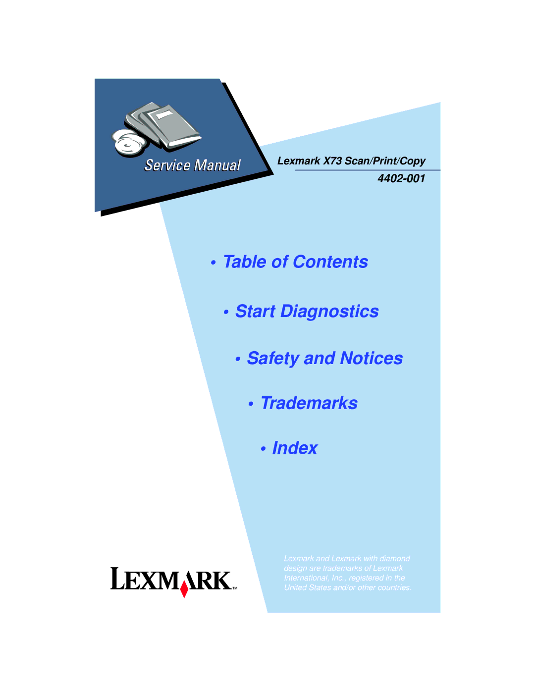 Lexmark 4402-001 manual 