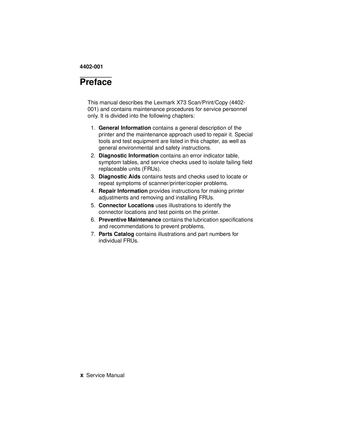 Lexmark 4402-001 manual Preface 