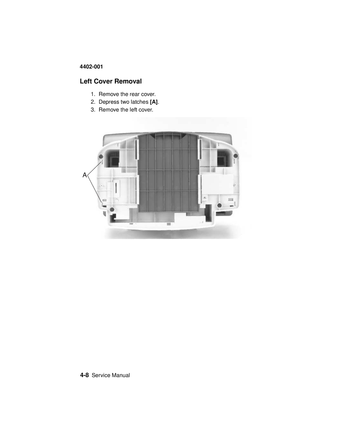 Lexmark 4402-001 manual Left Cover Removal 