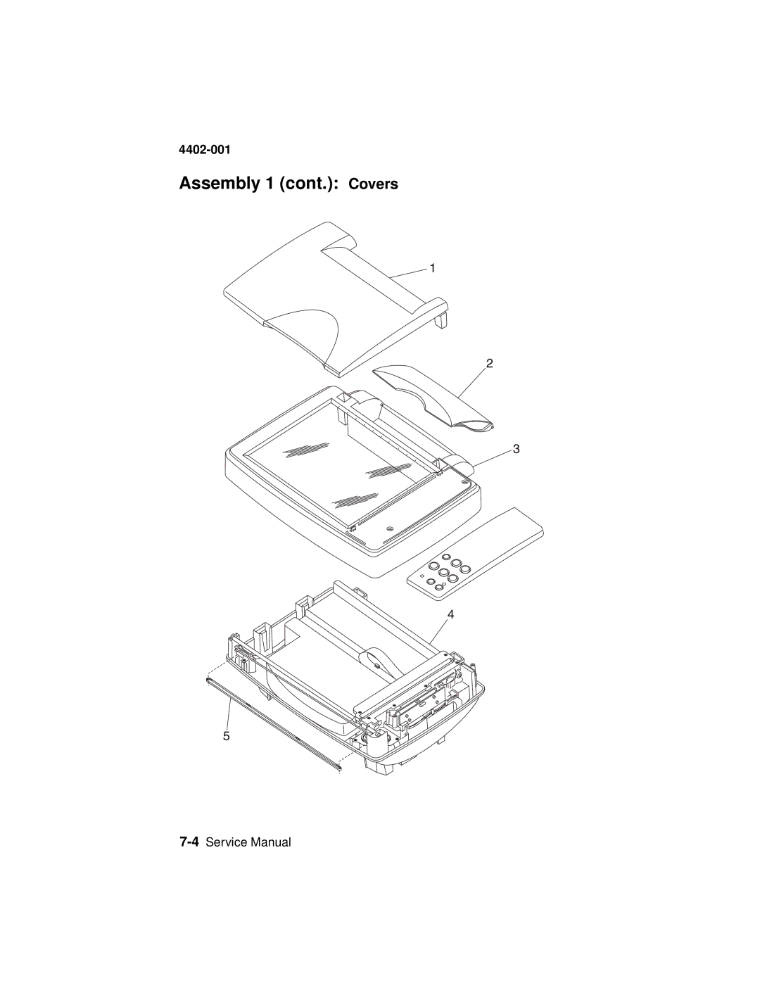 Lexmark 4402-001 manual Assembly 1 cont. Covers 