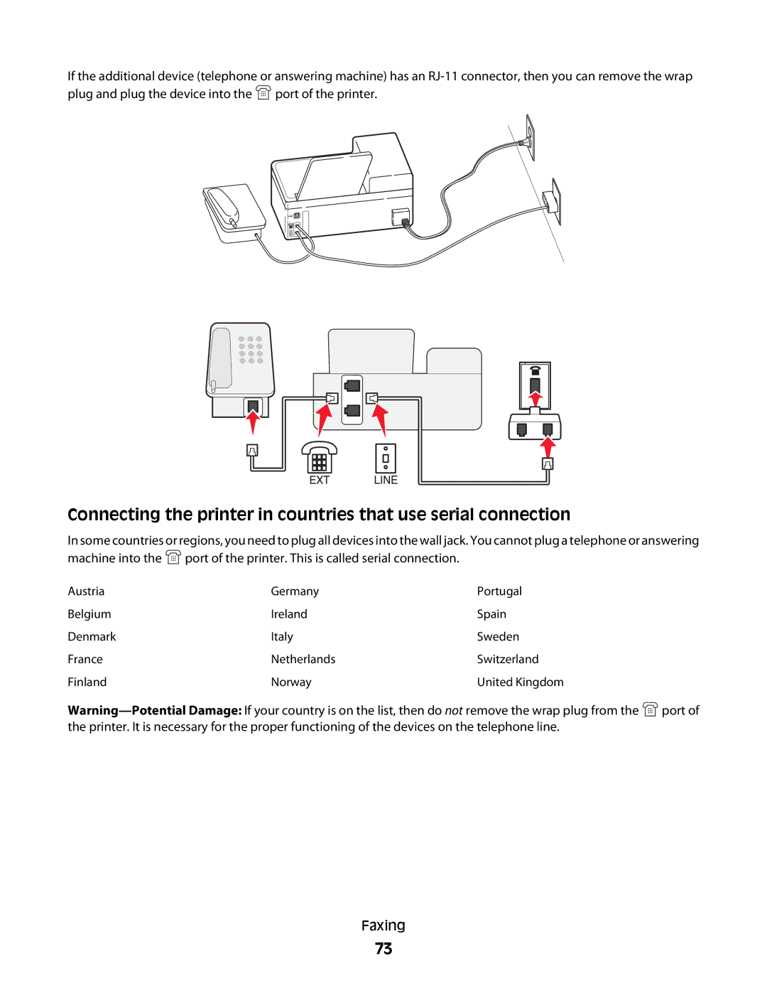 Lexmark 2W2, 4443, 90T6005, 2WE, Pro200 manual EXT Line 