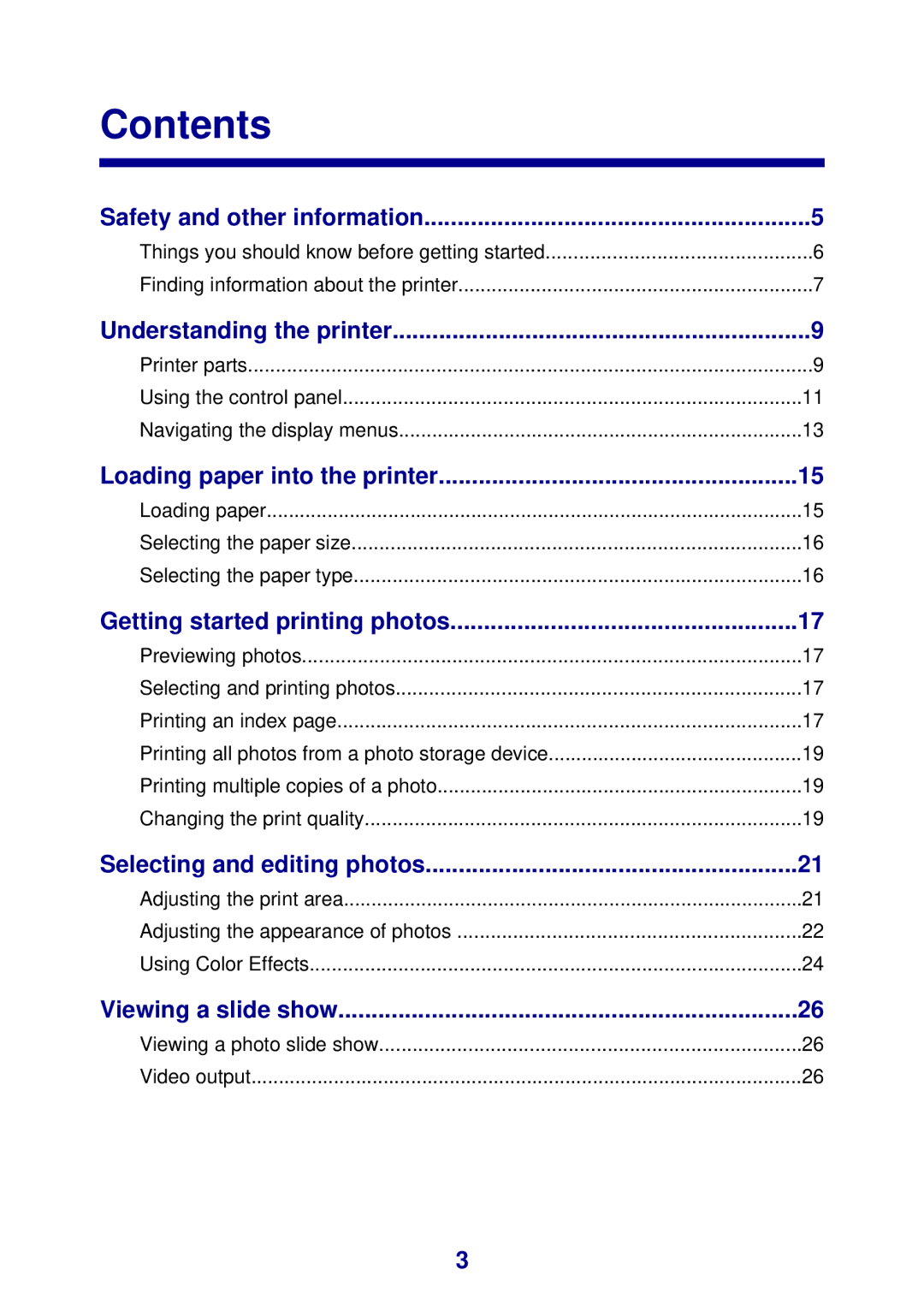 Lexmark 450 manual Contents 