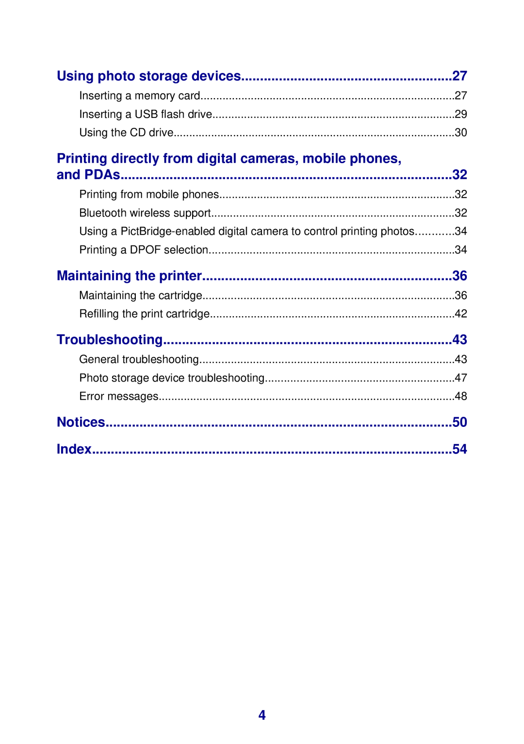 Lexmark 450 manual Index 