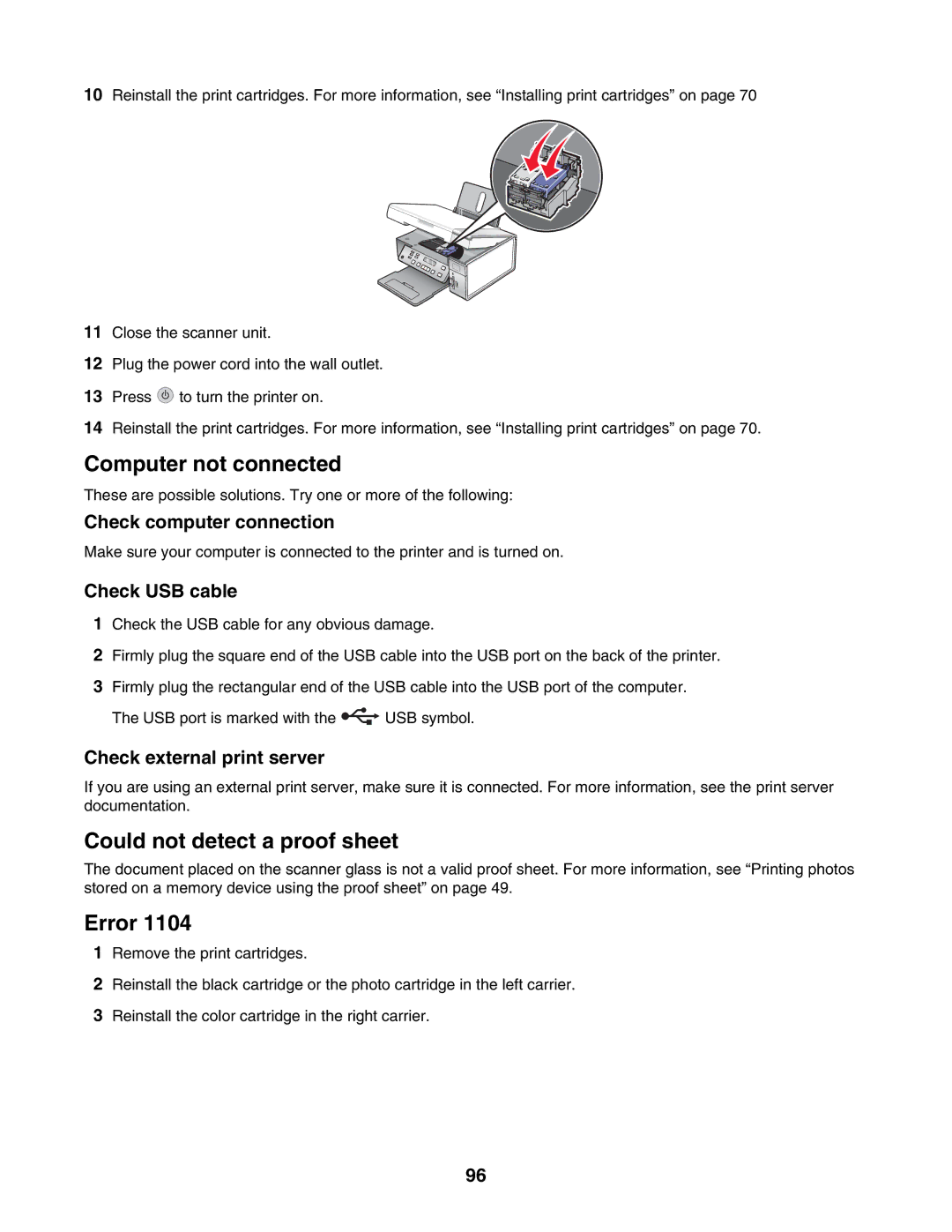 Lexmark 4500, 3500 manual Check computer connection, Check external print server 