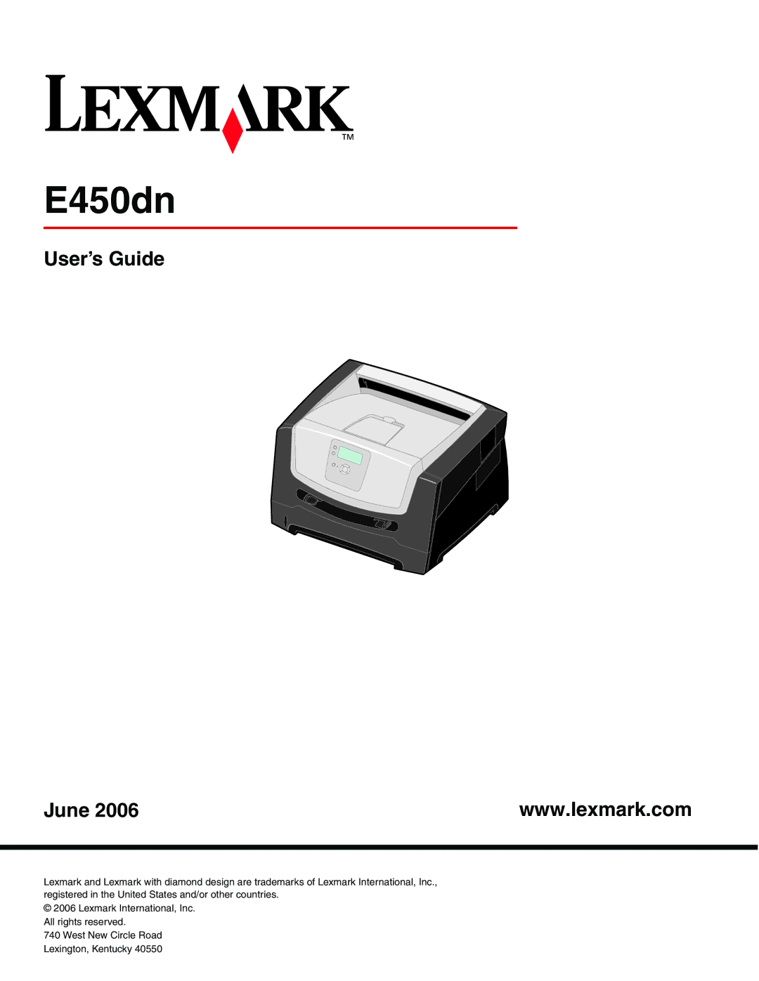 Lexmark manual E450dn 