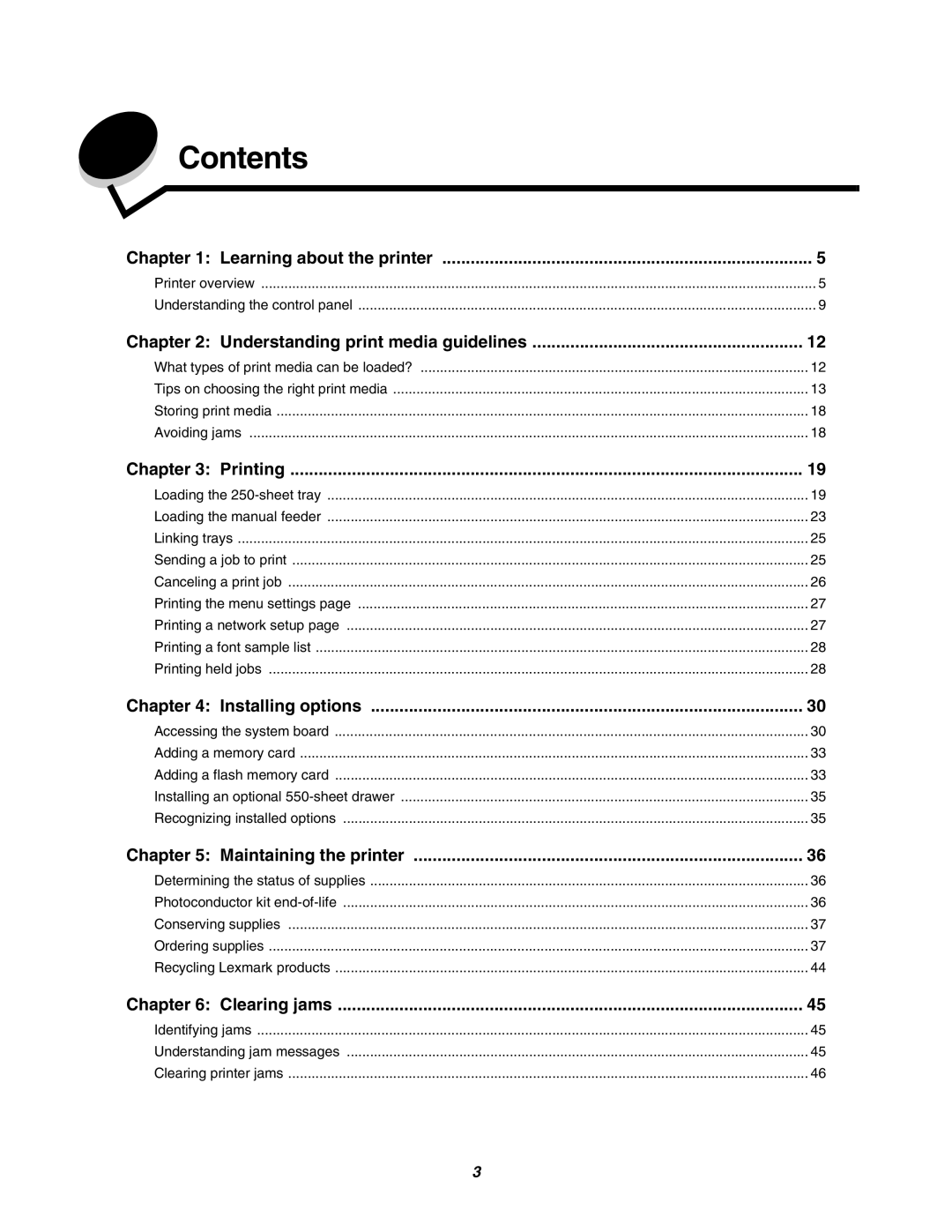 Lexmark 450dn manual Contents 