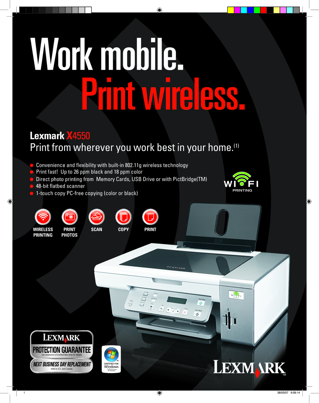 Lexmark 4550 warranty Work mobile. Print wireless 