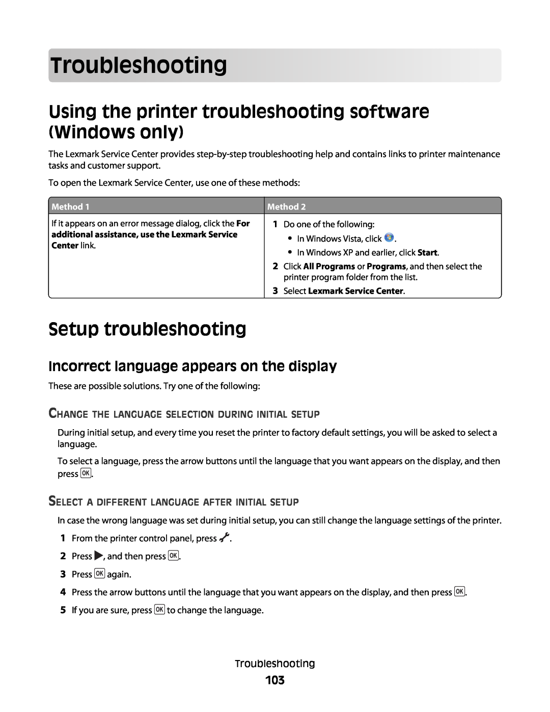 Lexmark 3600, 4600 manual Troubleshooting, Using the printer troubleshooting software Windows only, Setup troubleshooting 