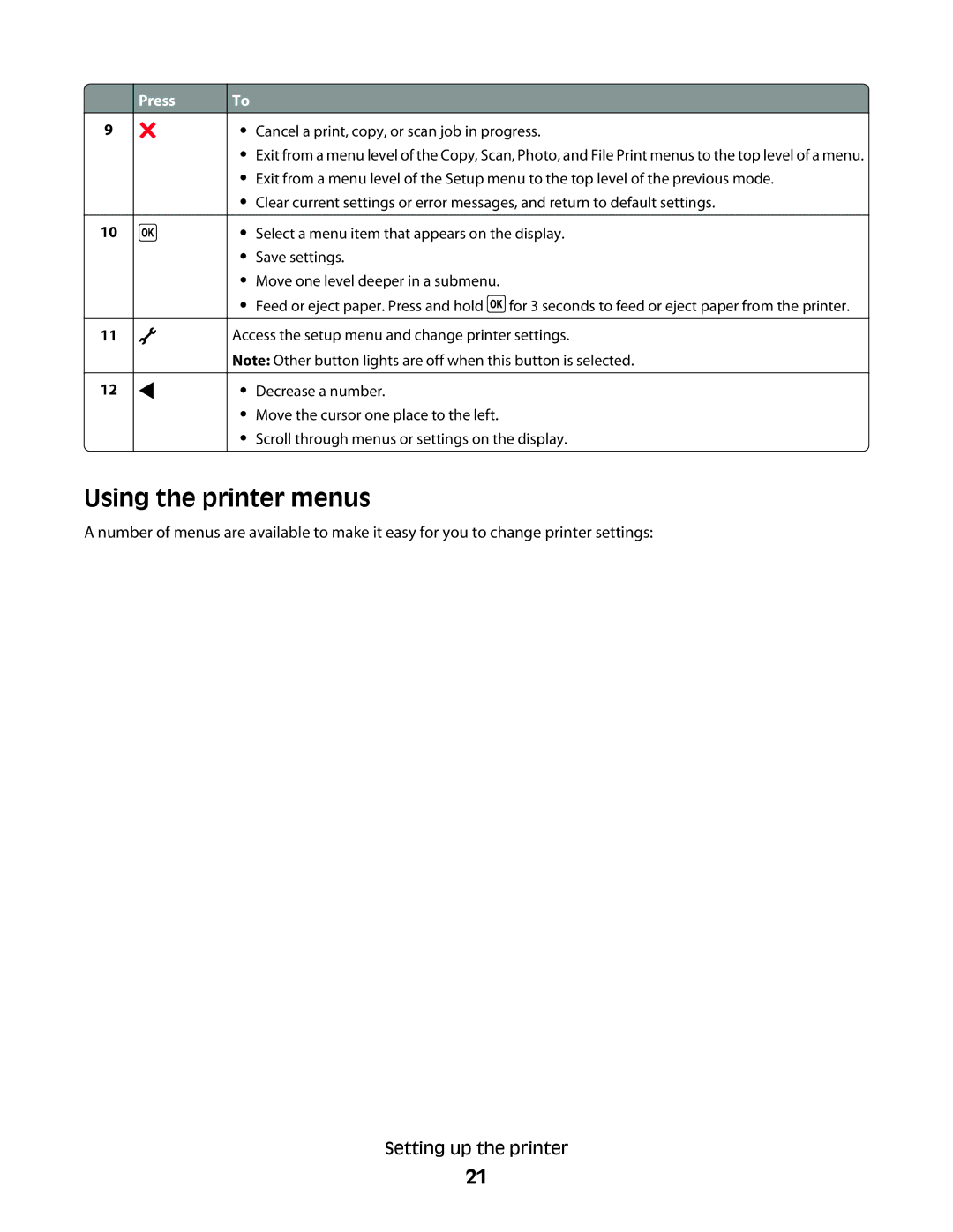 Lexmark 3600, 4600 manual Using the printer menus 