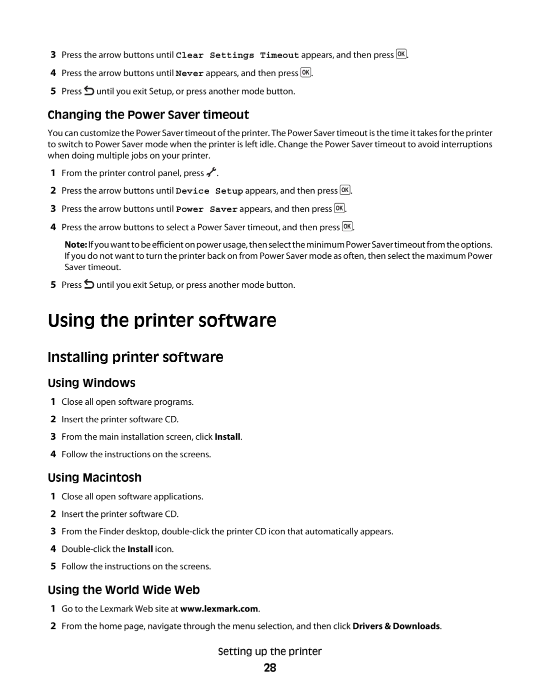 Lexmark 4600, 3600 manual Using the printer software, Installing printer software 