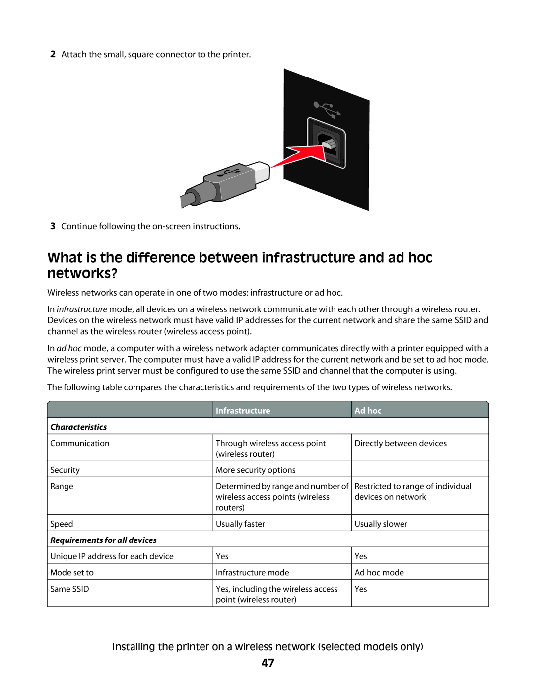 Lexmark 3600, 4600 manual Characteristics 