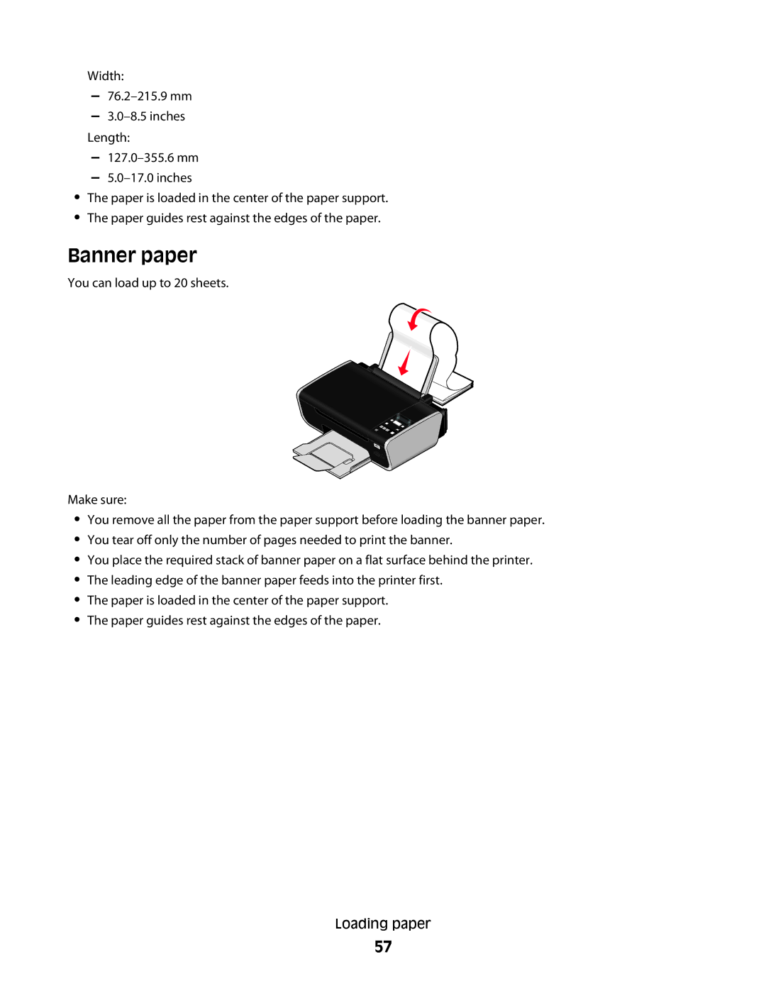 Lexmark 3600, 4600 manual Banner paper 