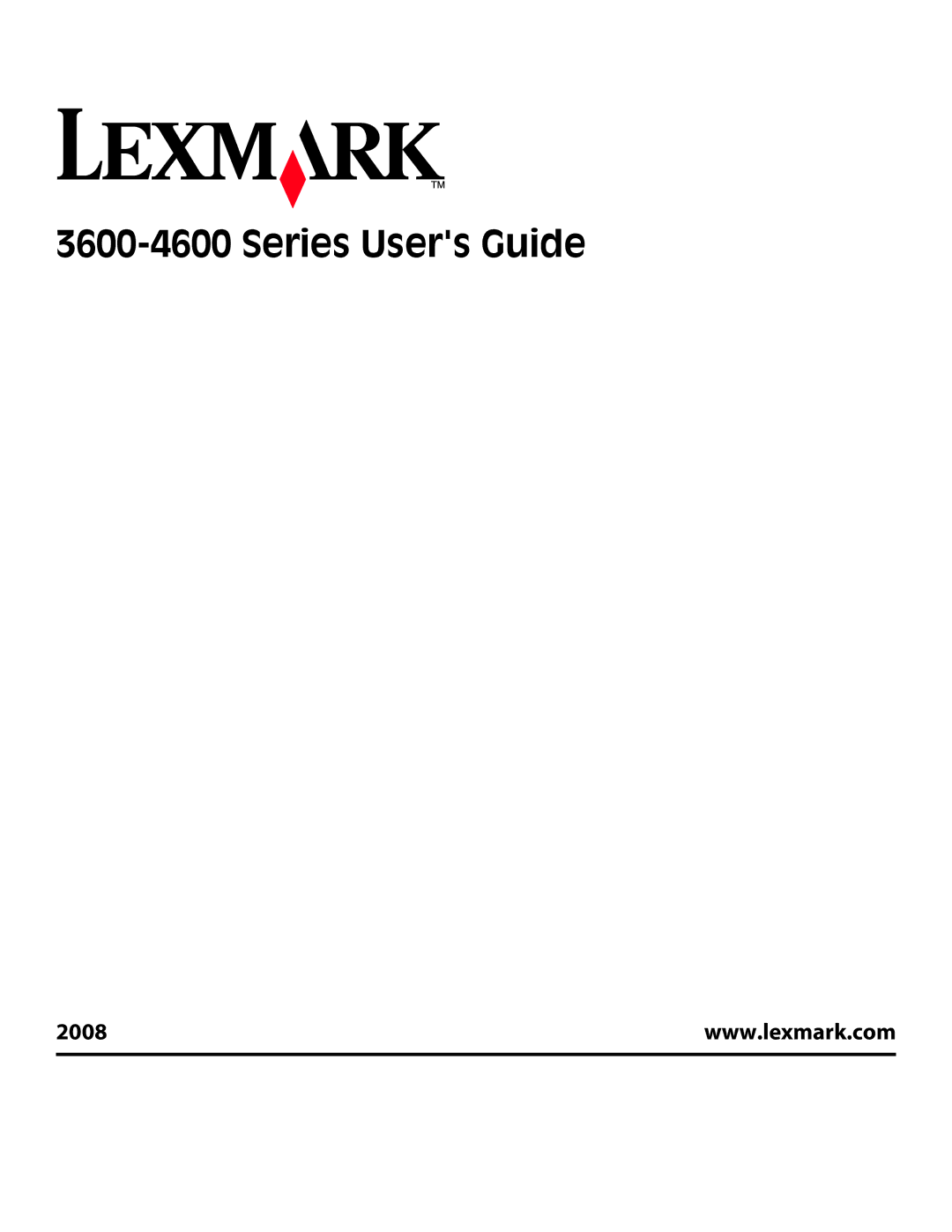 Lexmark 4600 Series manual Series Users Guide, 2008 