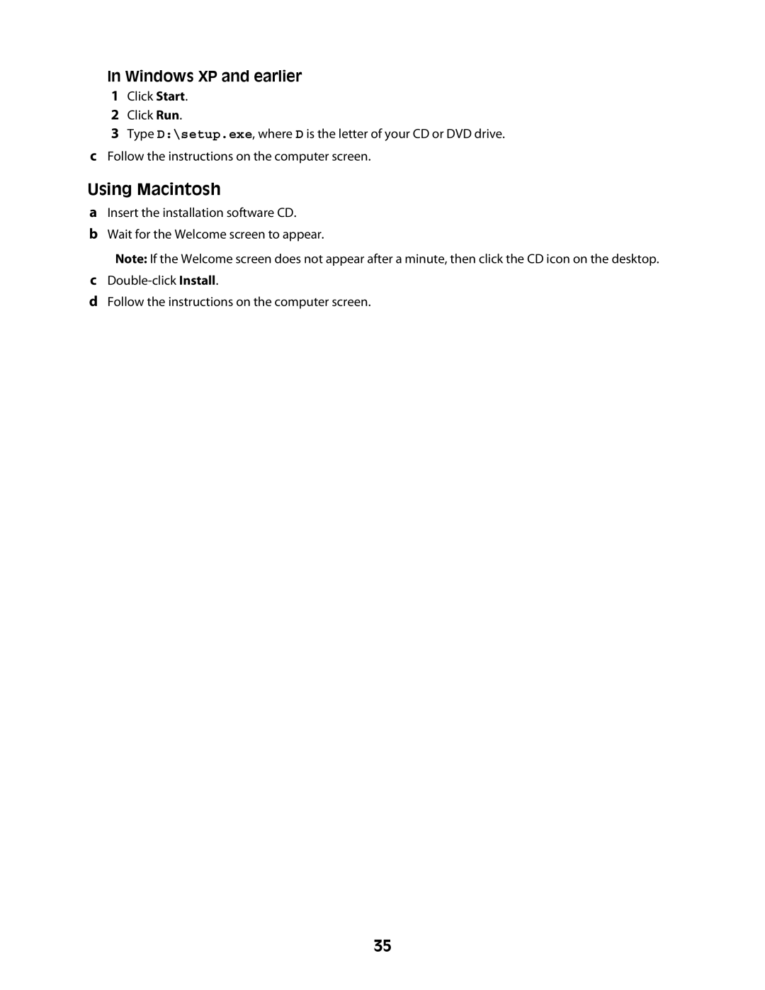 Lexmark 4600 Series manual Using Macintosh, Windows XP and earlier 