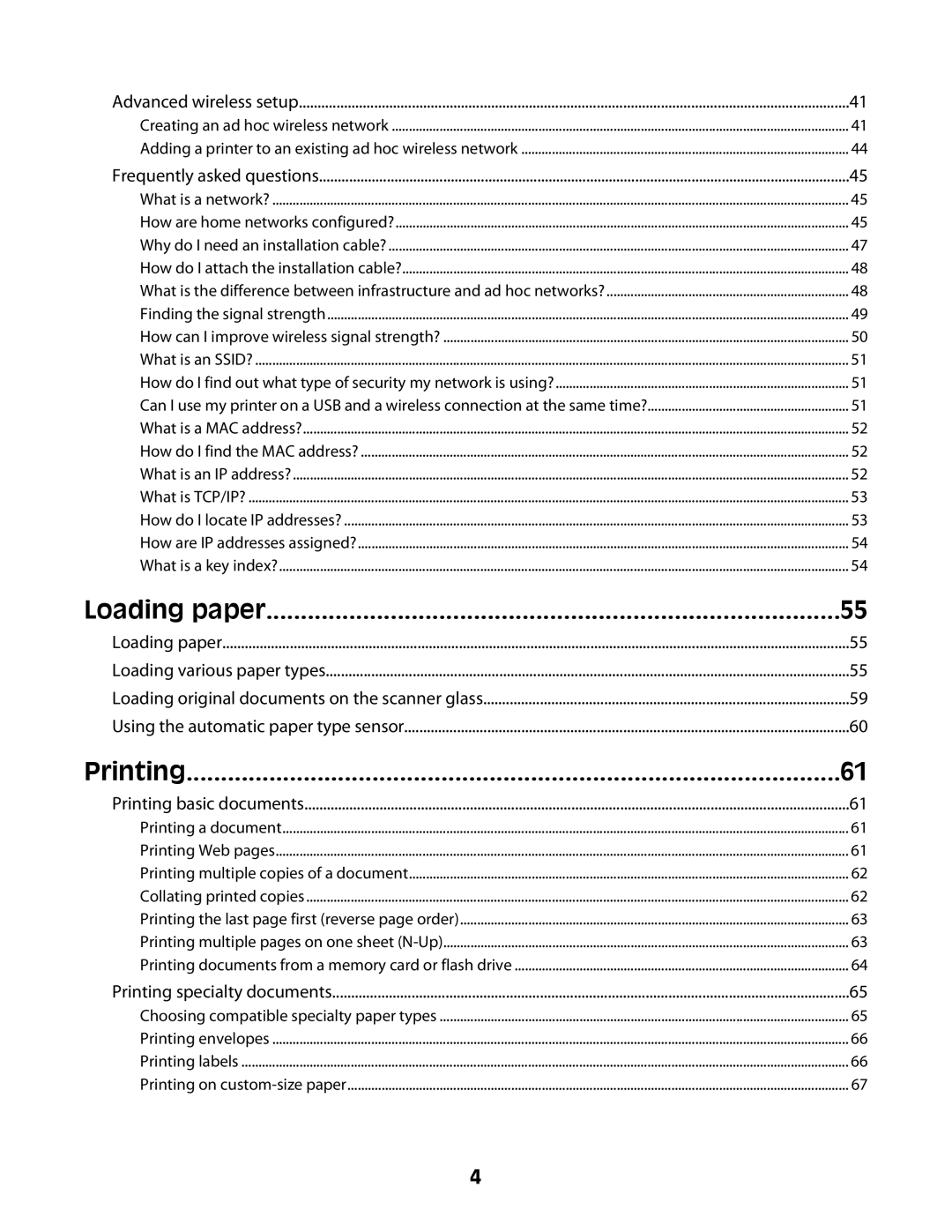 Lexmark 4600 Series manual Loading paper 