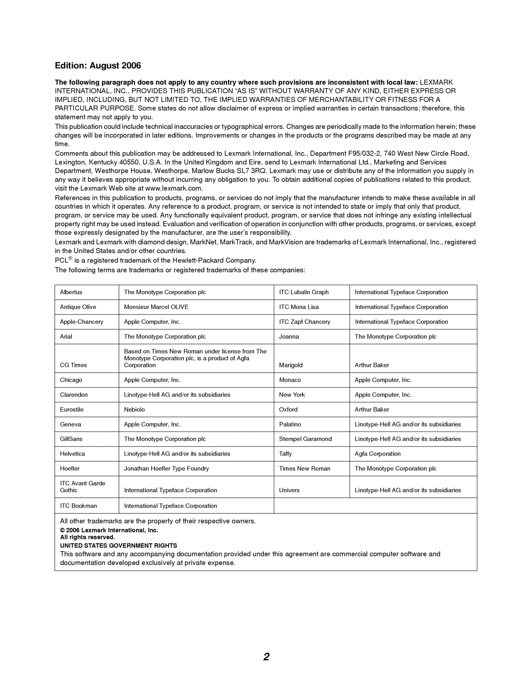 Lexmark 4600MFP manual Edition August 