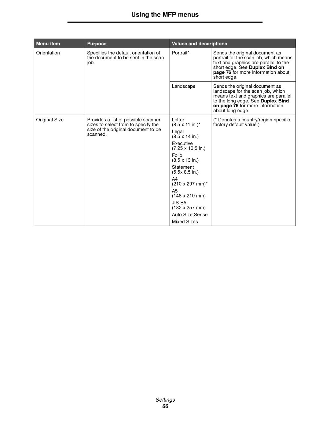 Lexmark 4600MFP manual Portrait for the scan job, which means 