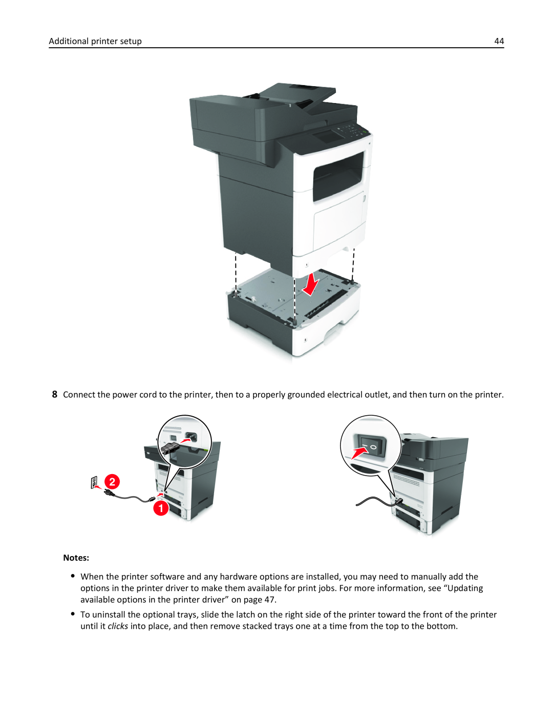 Lexmark 670, 470, 35S5701, 675, MX510, MX410DE manual Additional printer setup 