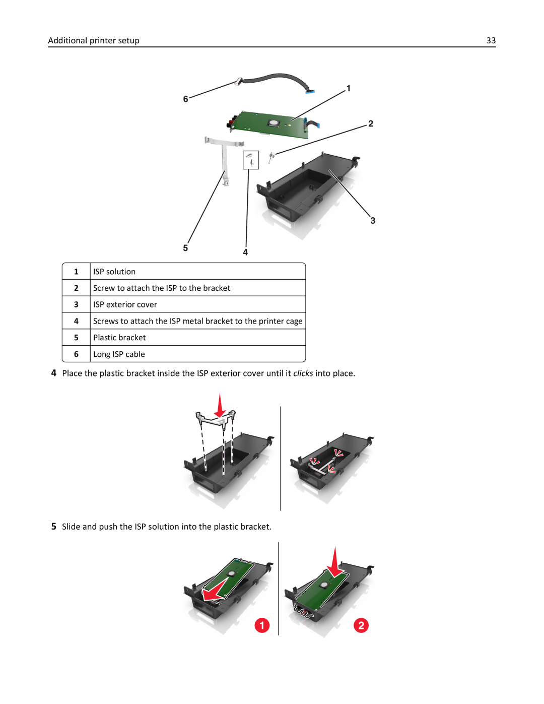 Lexmark 470, 35S5701, 670, 675, MX510, MX410DE manual Long ISP cable 