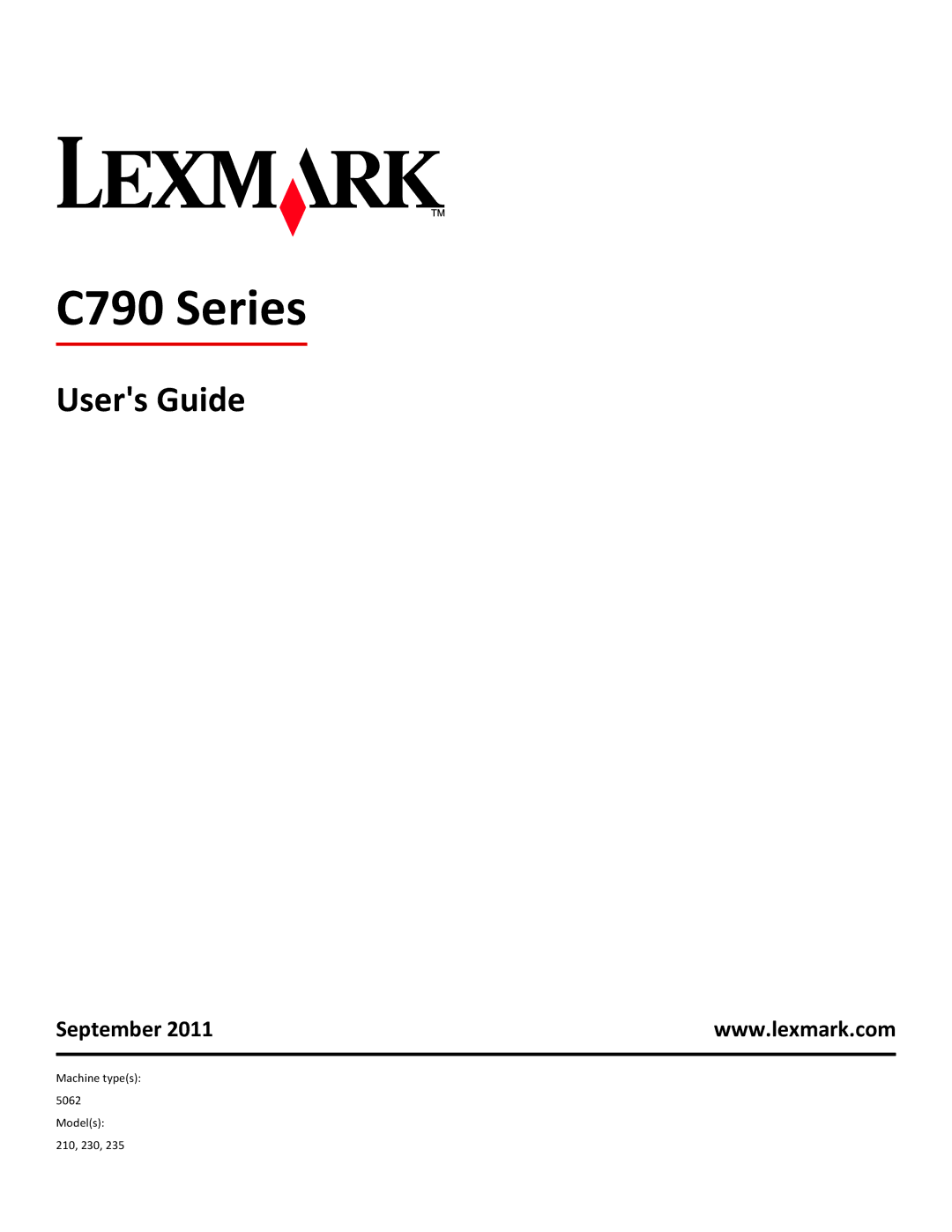 Lexmark 47B0002 manual Users Guide, September 