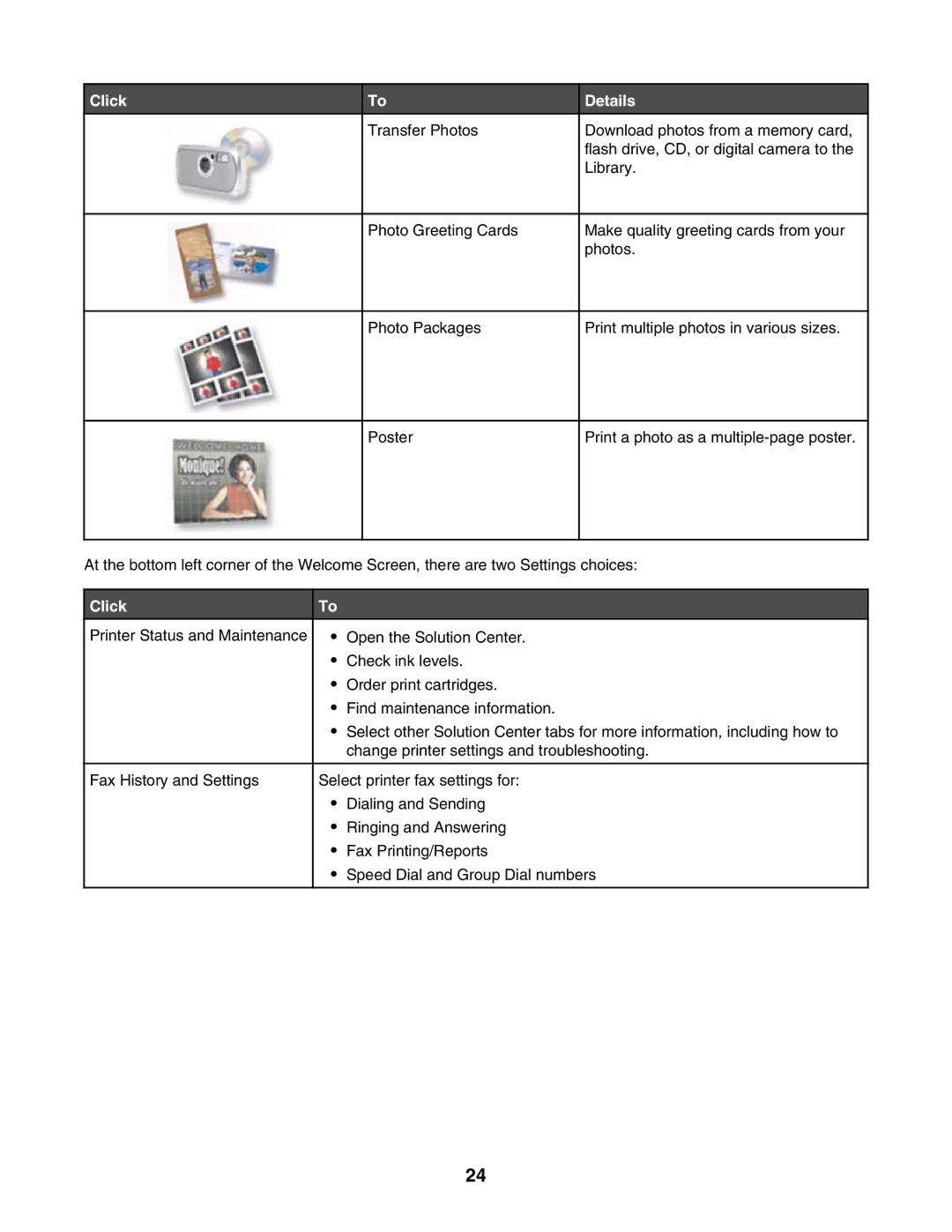 Lexmark 4800 Series manual Click 