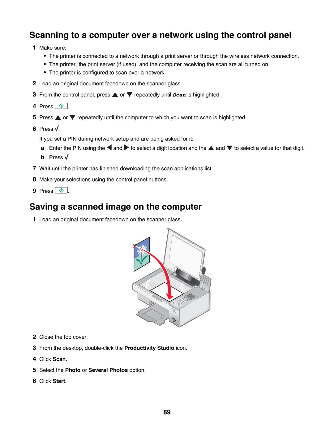 Lexmark 4800 Series manual Saving a scanned image on the computer 