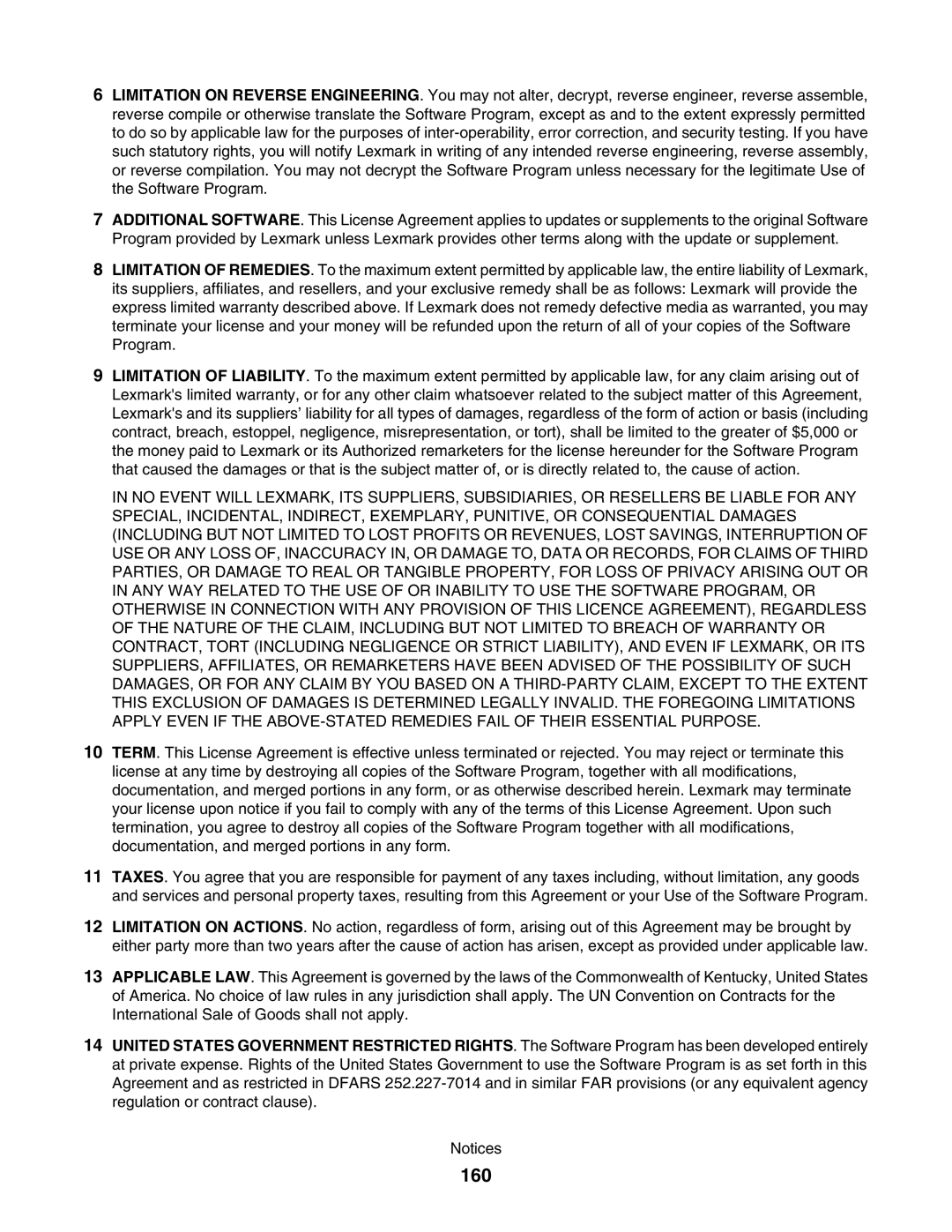 Lexmark 4800 manual 160 