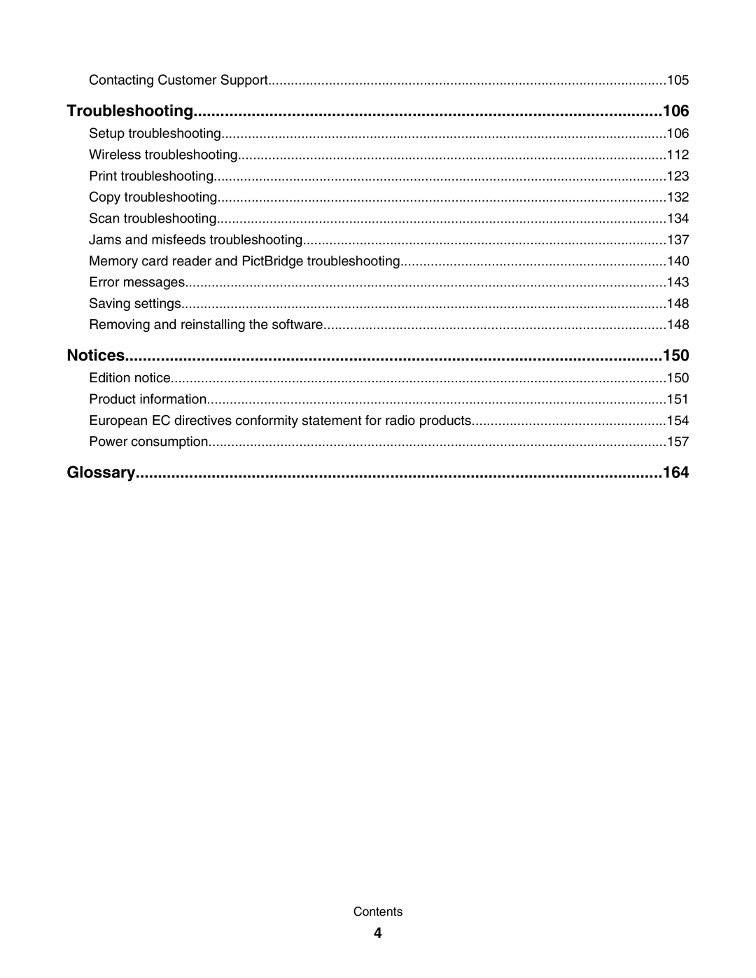 Lexmark 4800 manual Troubleshooting, Glossary 