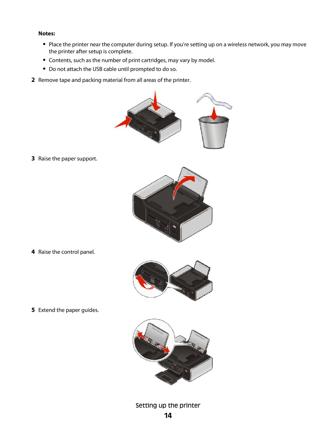 Lexmark 4900 Series manual Setting up the printer 