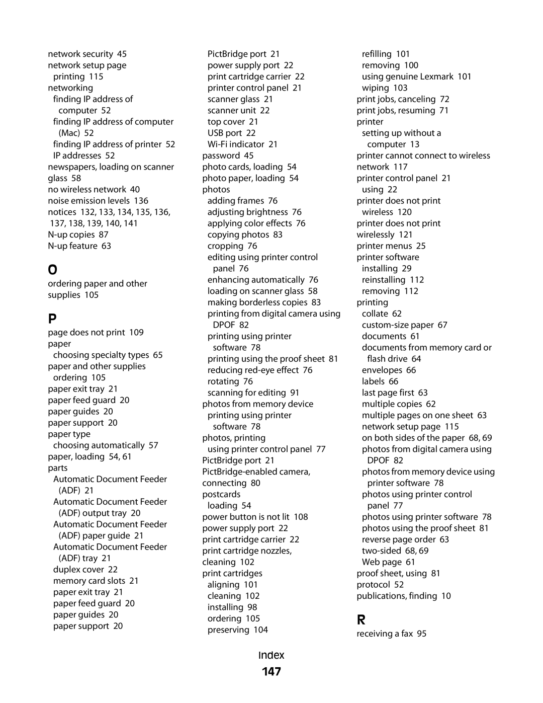 Lexmark 4900 Series manual 147, Dpof 