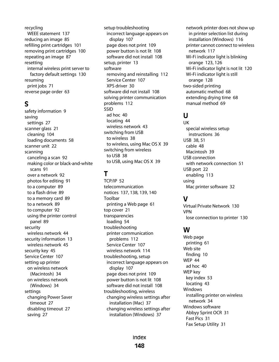 Lexmark 4900 Series manual 148, Ssid 