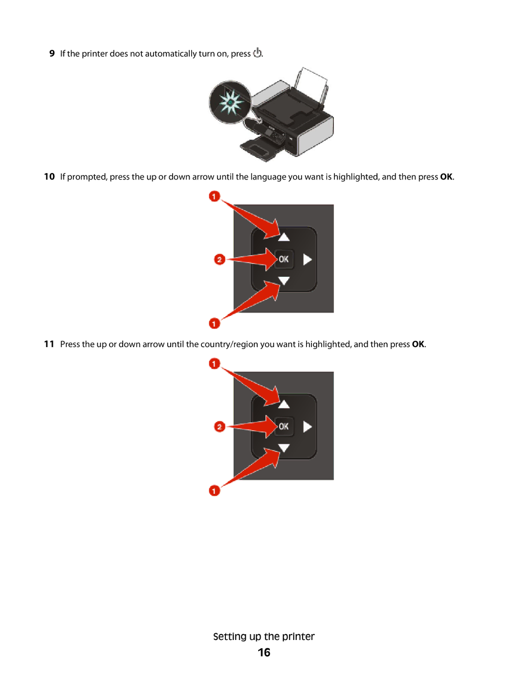 Lexmark 4900 Series manual Setting up the printer 