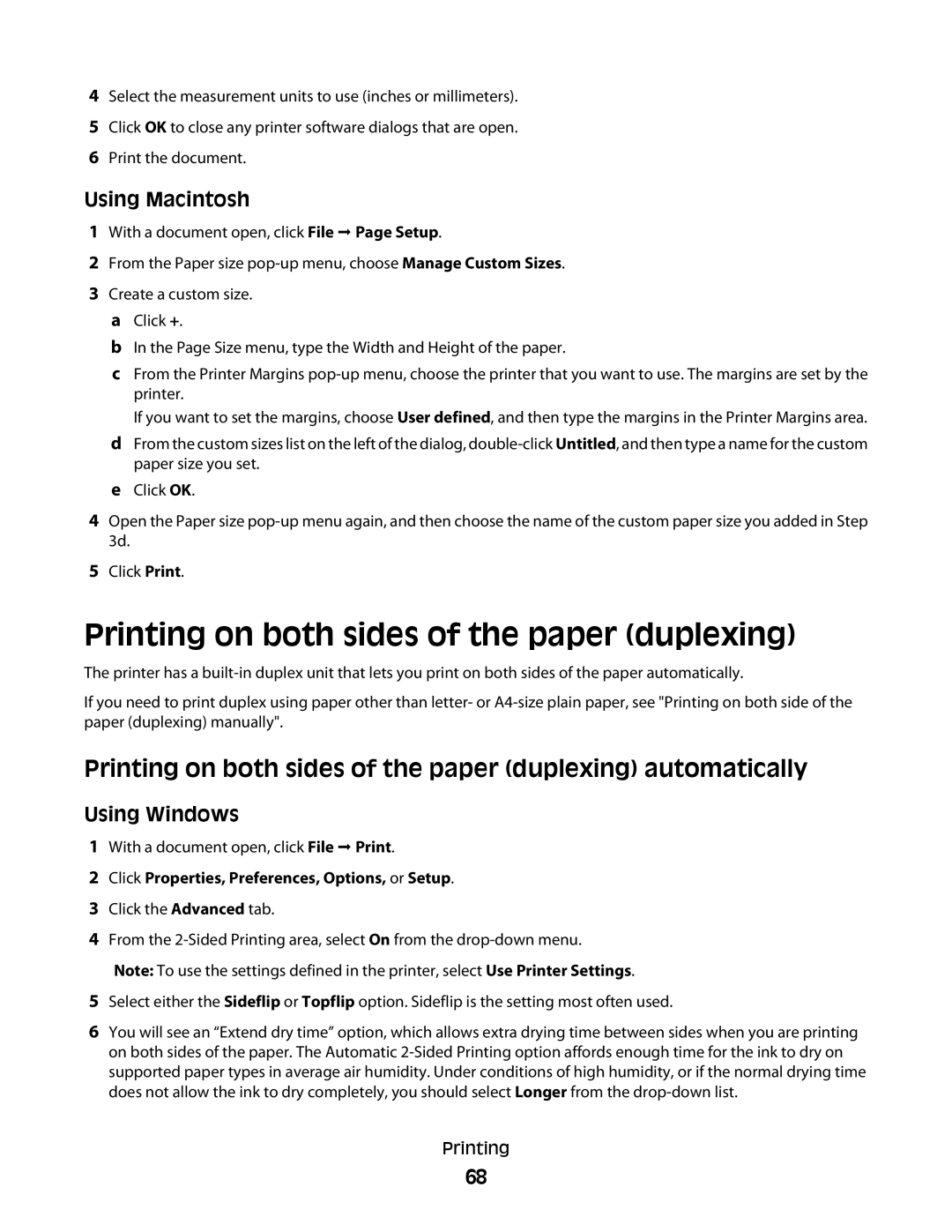 Lexmark 4900 Series manual Printing on both sides of the paper duplexing 