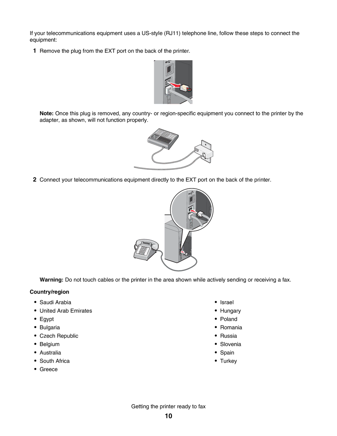 Lexmark 5000 Series manual Country/region 