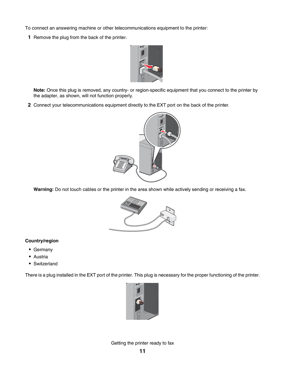 Lexmark 5000 Series manual Country/region 