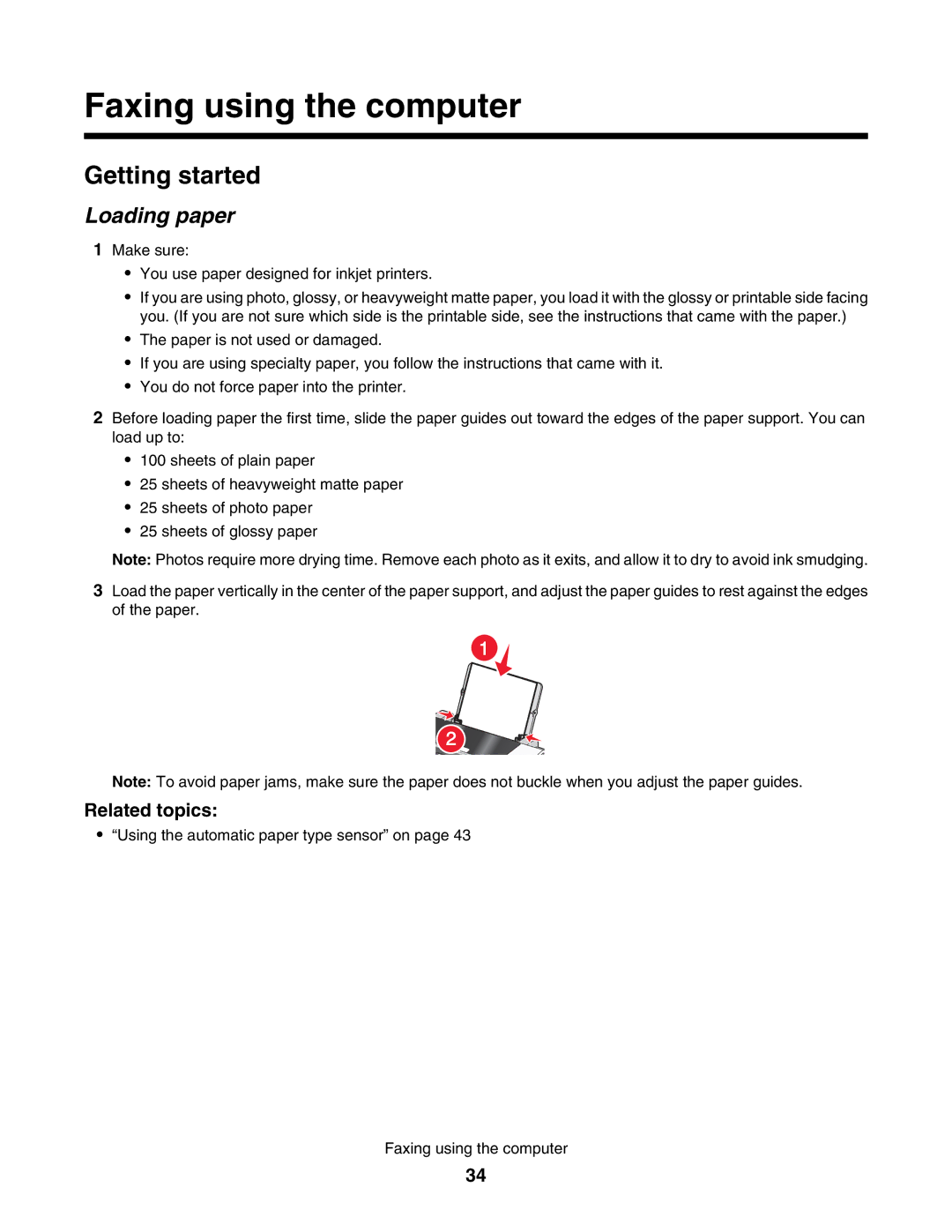 Lexmark 5000 Series manual Faxing using the computer, Getting started 