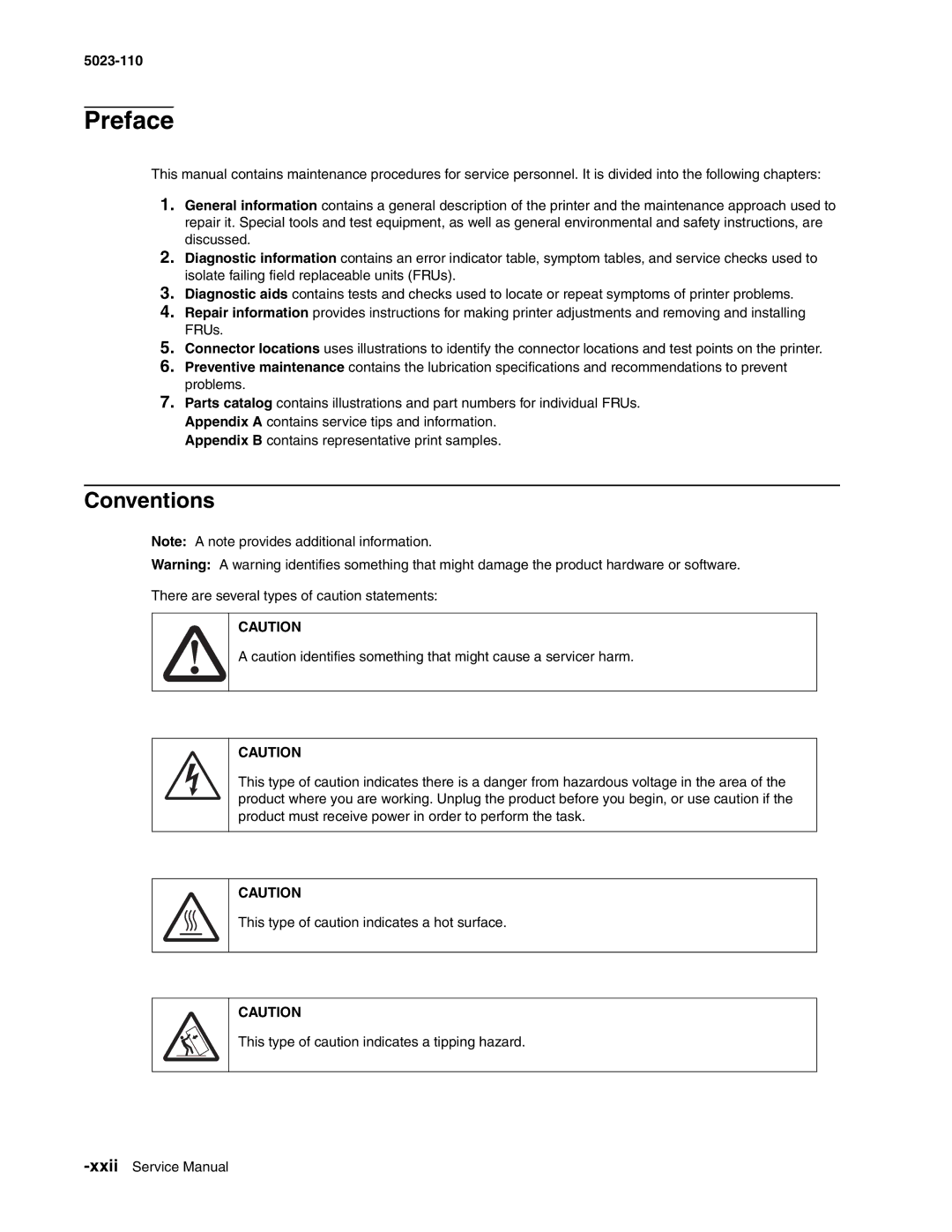 Lexmark 500n manual Preface, Conventions 