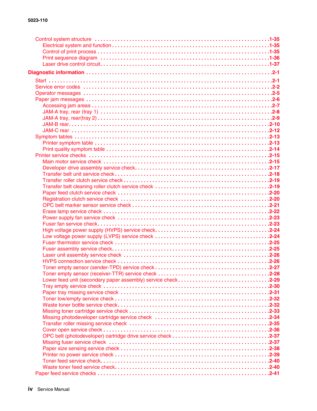 Lexmark 500n manual Diagnostic information 