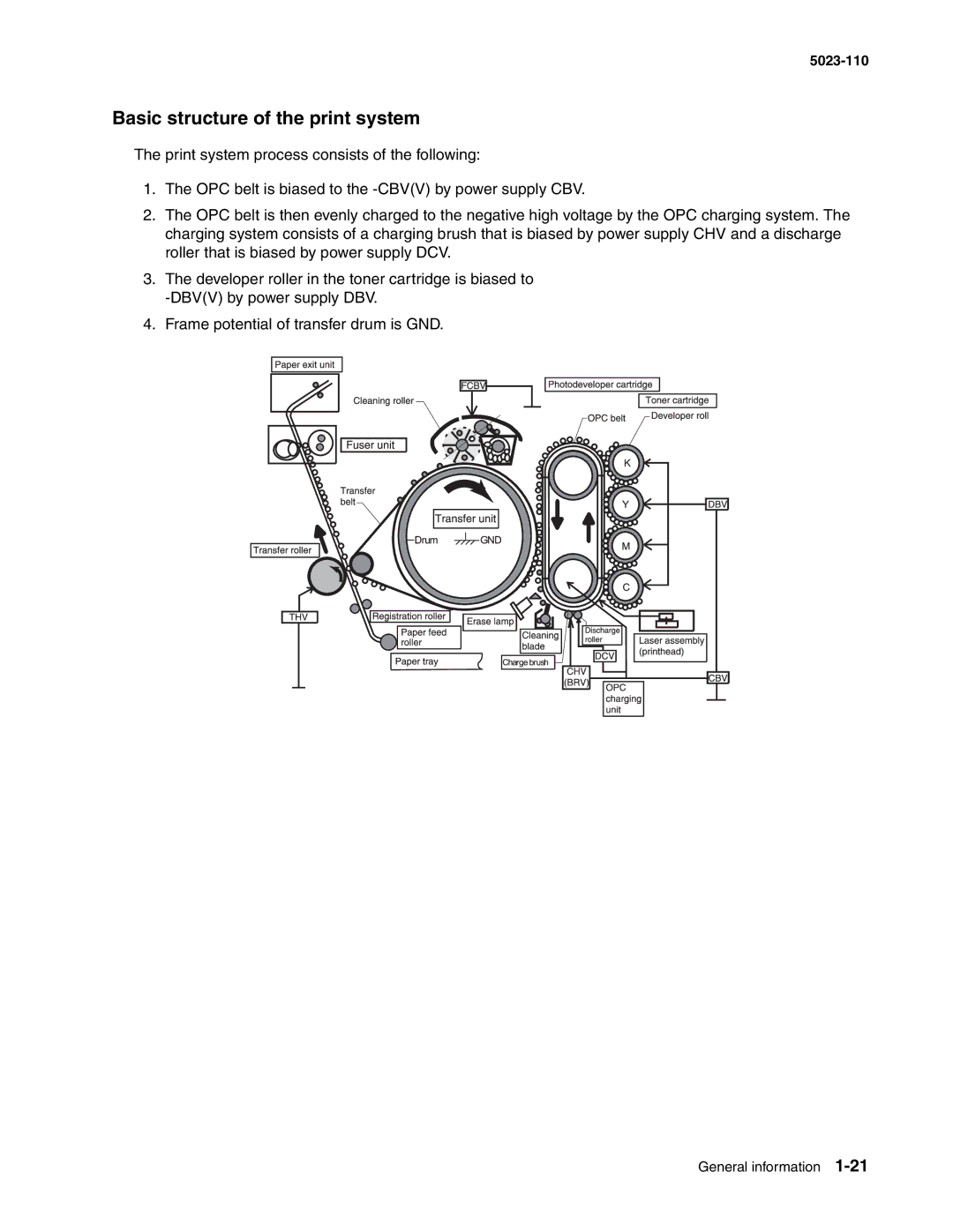 Lexmark 500n manual Basic structure of the print system 