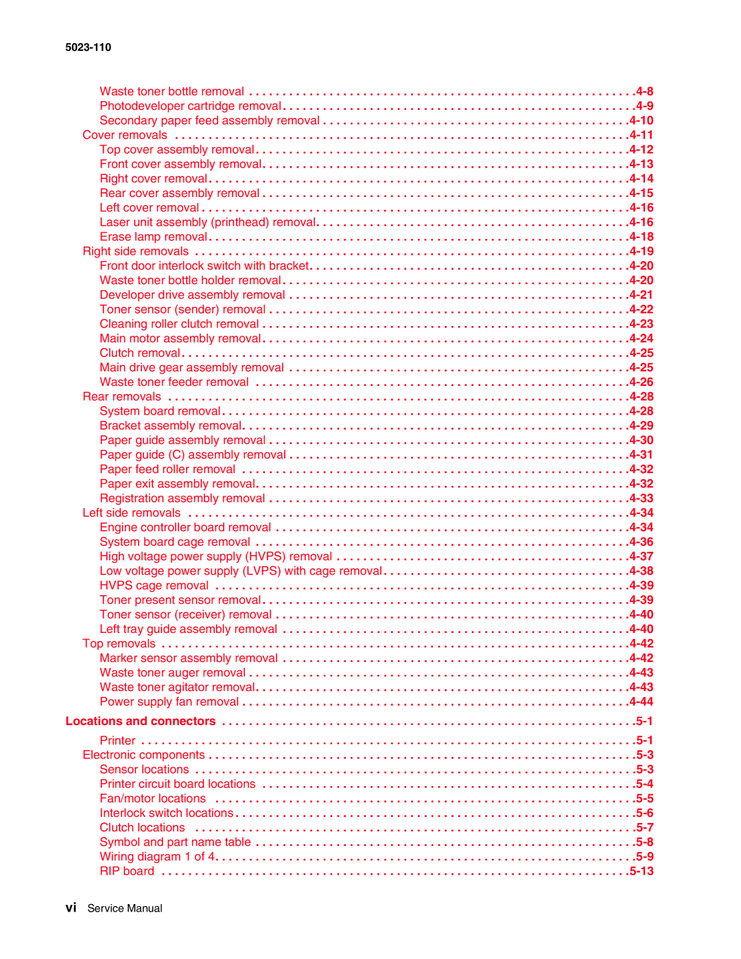 Lexmark 500n manual Locations and connectors 