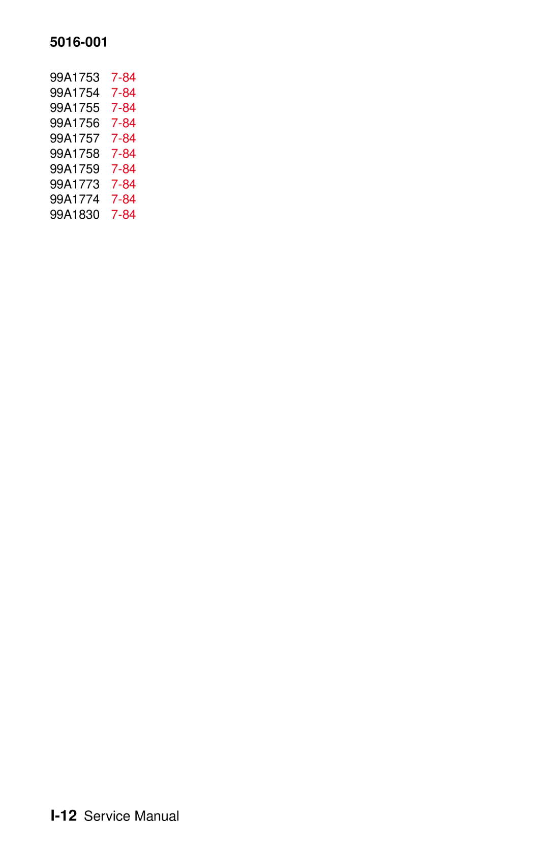 Lexmark 5016-001 manual 