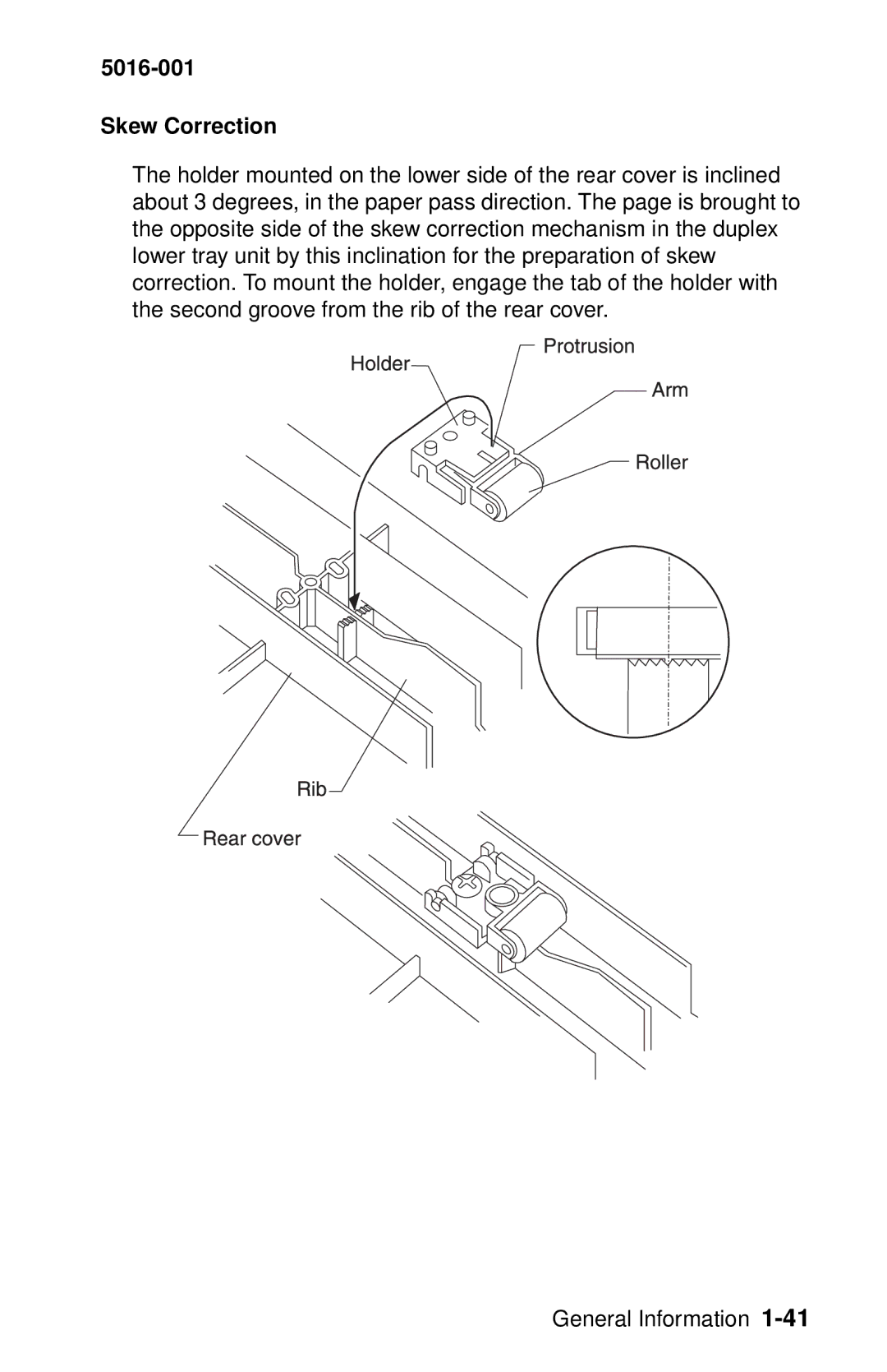 Lexmark 5016-001 manual Skew Correction 