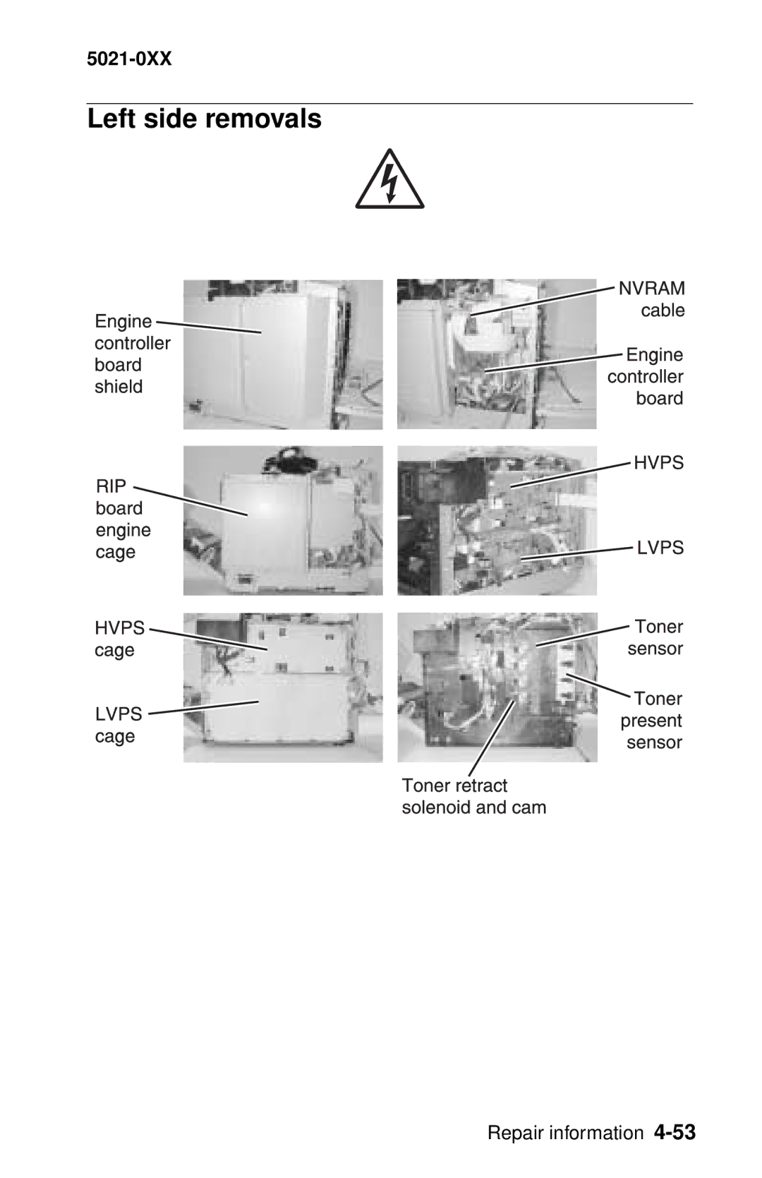 Lexmark 5021-0XX manual Left side removals 