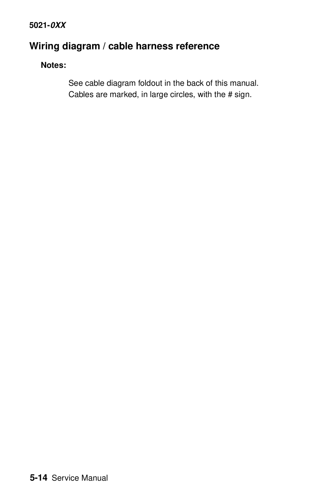 Lexmark 5021-0XX manual Wiring diagram / cable harness reference 