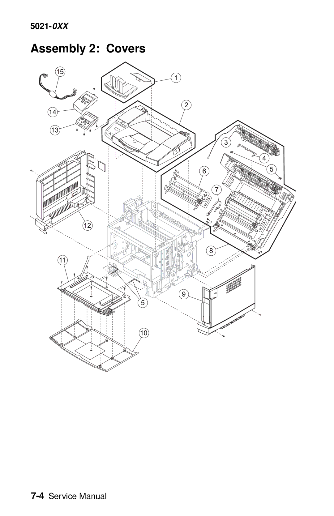 Lexmark 5021-0XX manual Assembly 2 Covers 